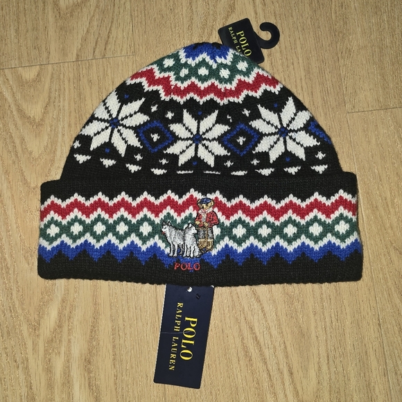 Rare! Polo Ralph Lauren Iditarod Teddy Bear Beanie - Picture 2 of 4